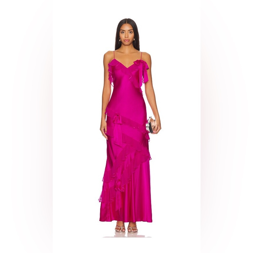 LoveShackFancy Rialto Dress Fuchsia Size 14
